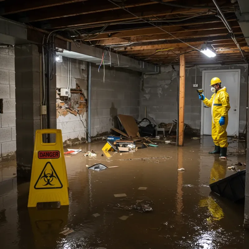 Flooded Basement Electrical Hazard in Devens, MA Property